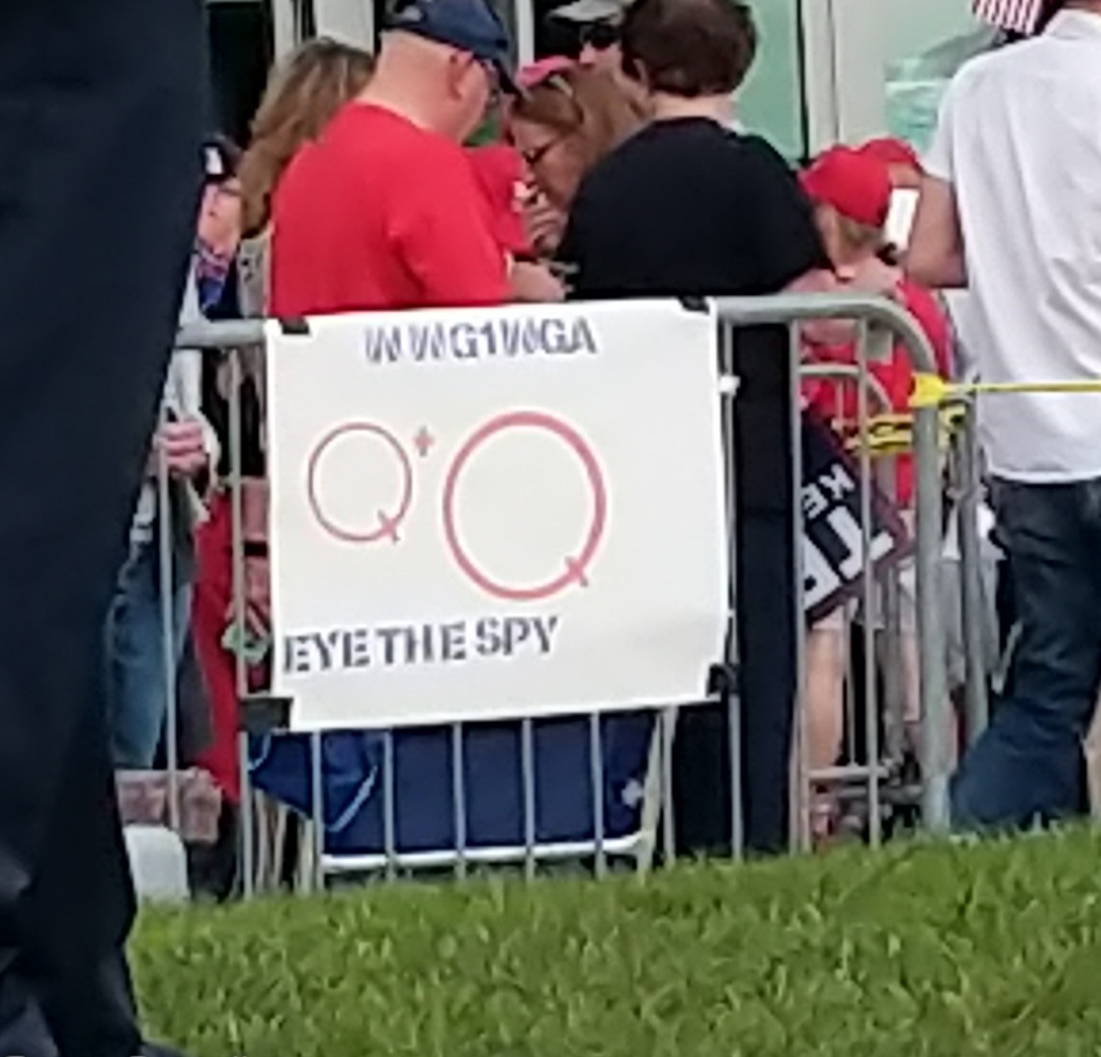 QAnon poster in Manchester, New Hampshire, 15 August 2019